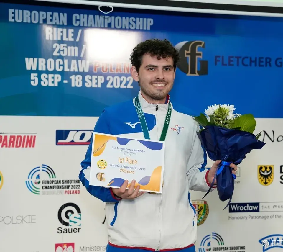 Nathan Bailly, champion de tir à la carabine