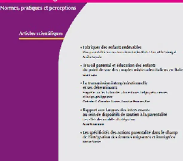 La parentalité sous contrainte des familles immigrées sans domicile en Île-de-France  (N° 134, 2020, p. 83-92) 